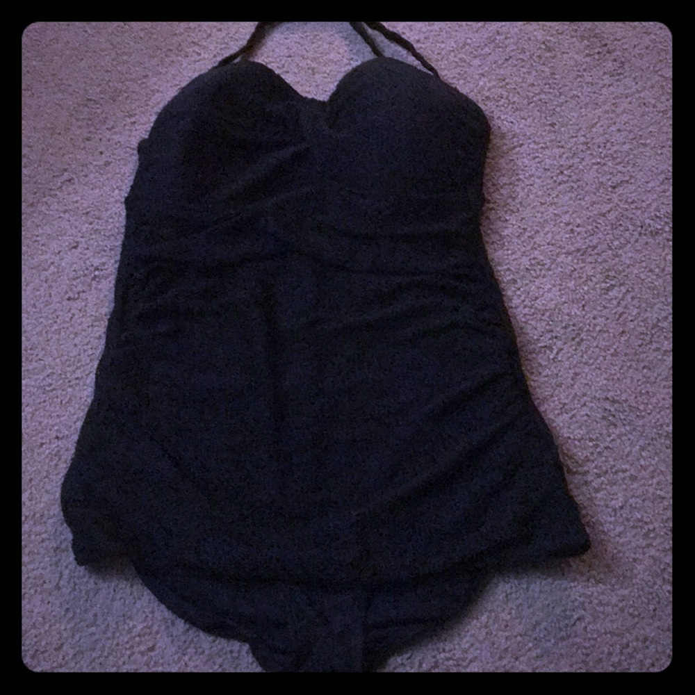 One piece tummy control swimsuit